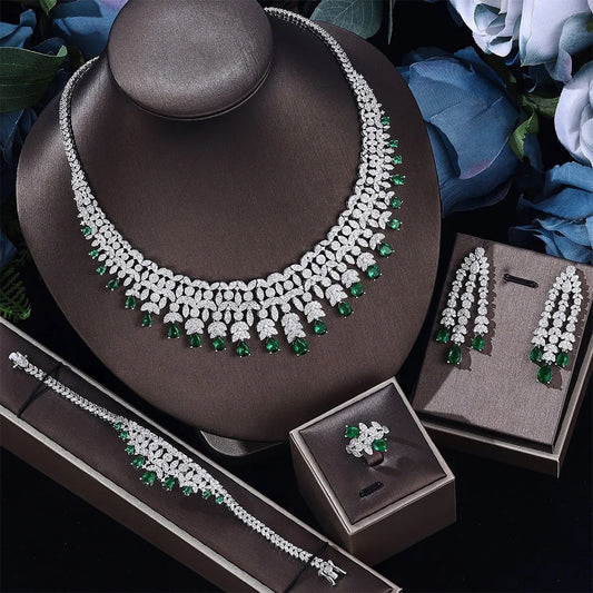 Emerald Green Diamond Set